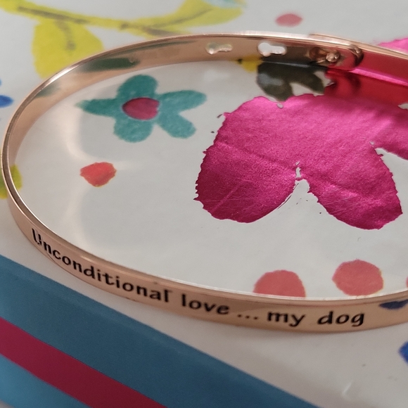 Chelsea Taylor Memory Bracelet Rose Goldplated Unconditional love...my dog - Picture 6 of 14